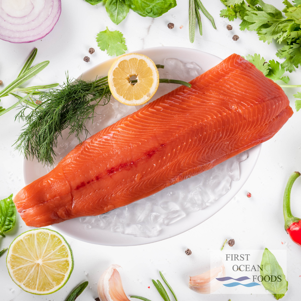 Frozen Salmon Fillet Skin On - 2KG + -