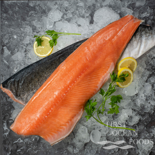 Frozen Salmon Fillet Skin On - 2KG + -