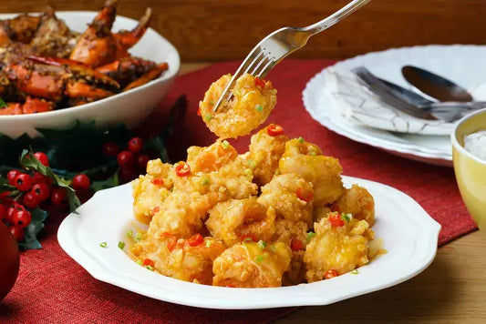 Buttered Garlic Shrimp with Salted Egg