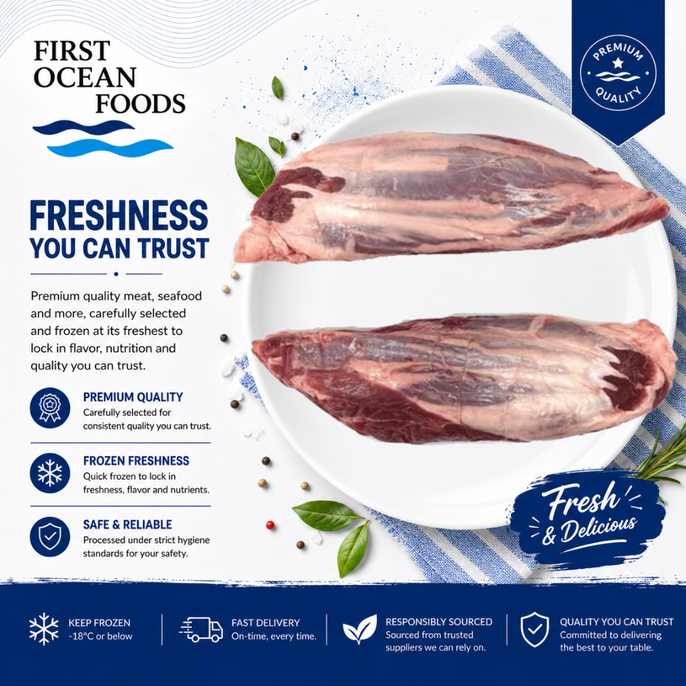 (First Ocean Foods) Frozen Beef Golden Coin Whole - 1kg