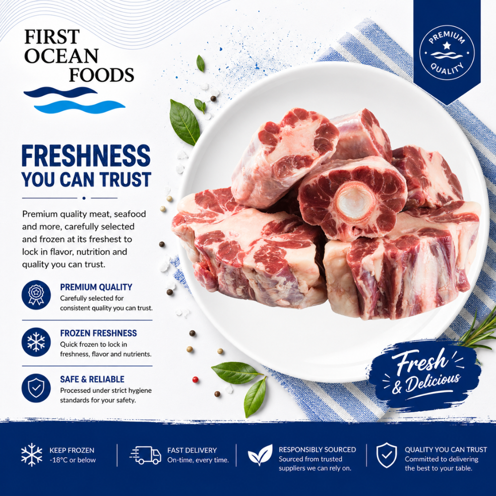 (First Ocean Foods)  Frozen Beef Oxtail - 2KG