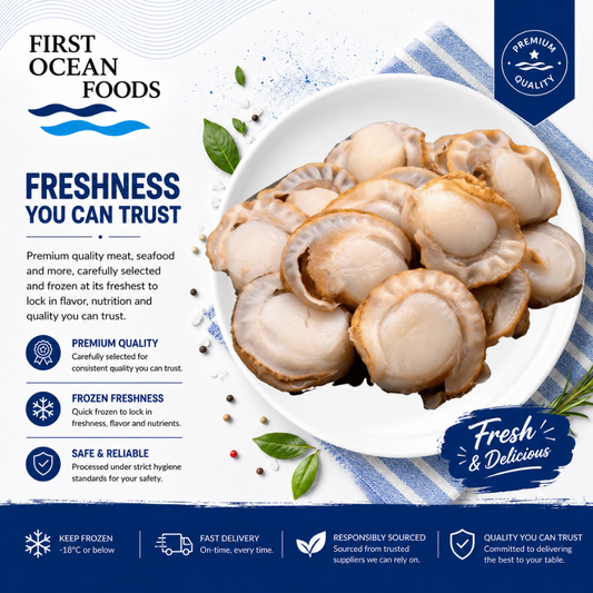 (First Ocean Foods) Boiled Scallop 80/100