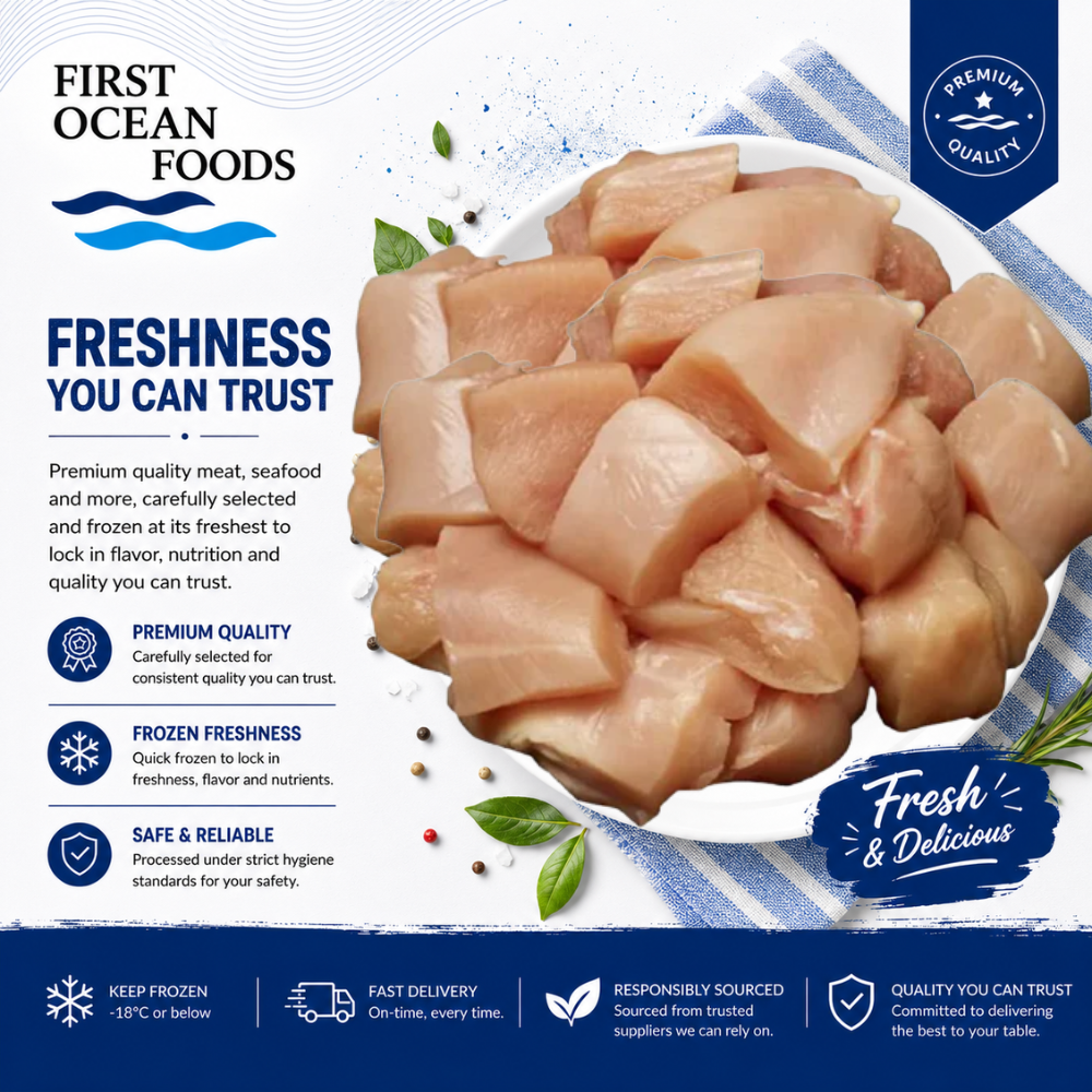 (First Ocean Foods) Frozen Chicken Cube - 1kg
