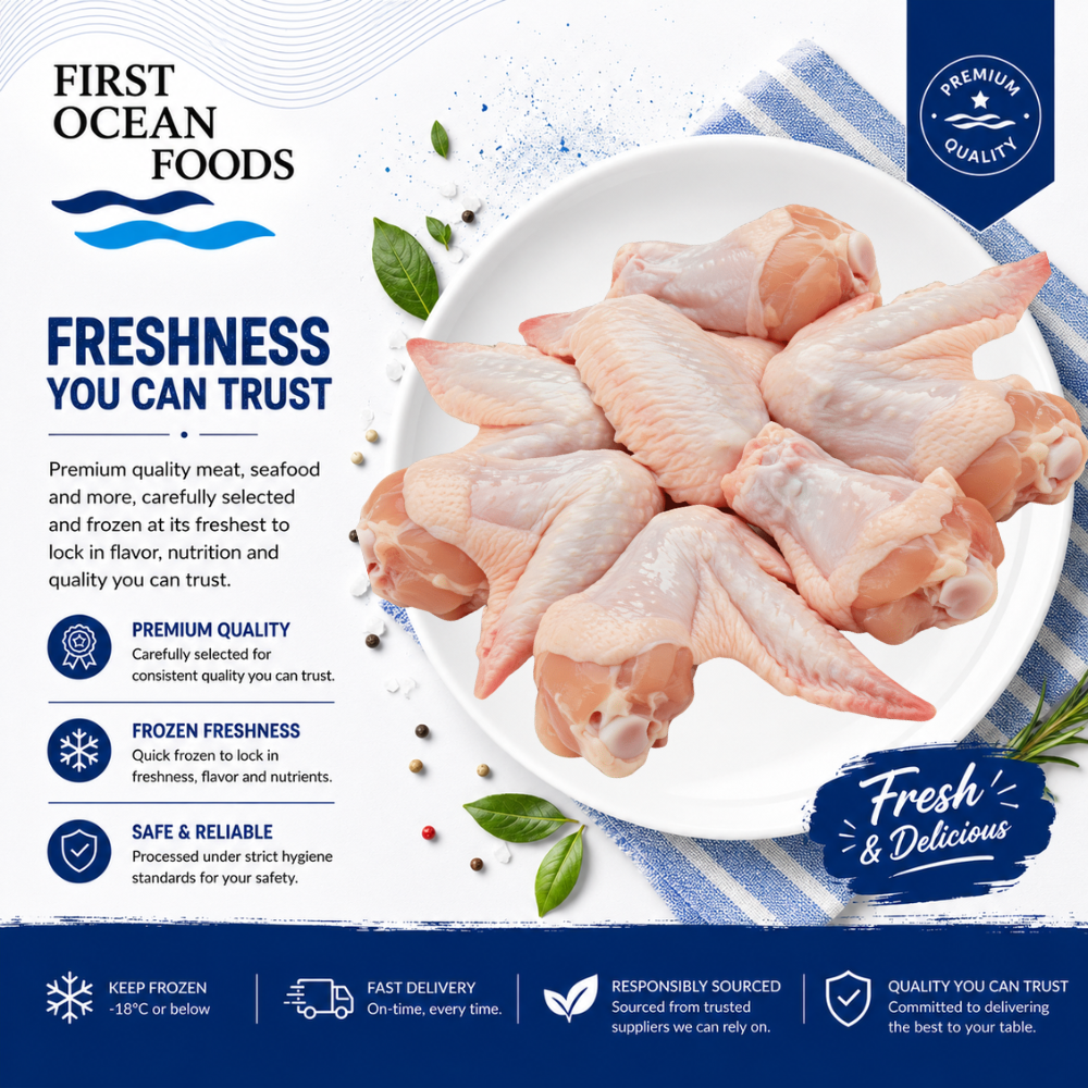 (First Ocean Foods)  Frozen Chicken Wings  - 2Kg