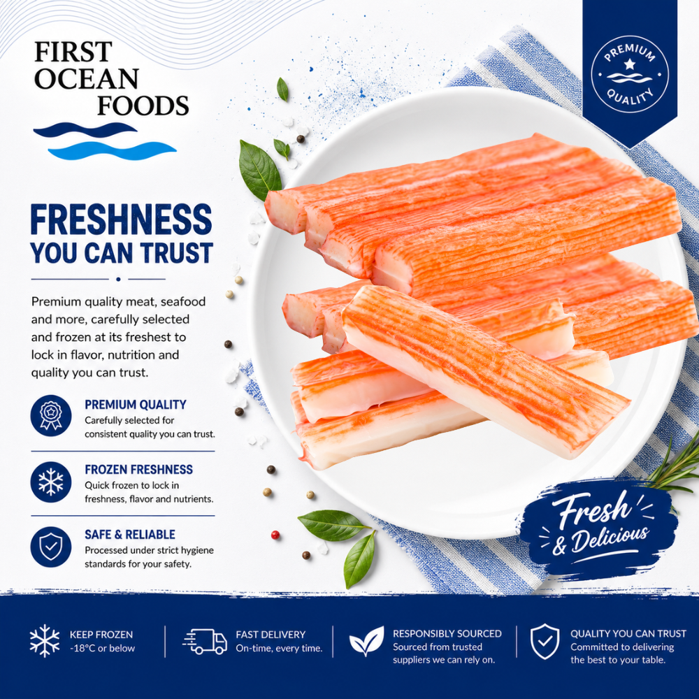 (First Ocean Foods)  Frozen Crab Stick (Imitation) – 250G