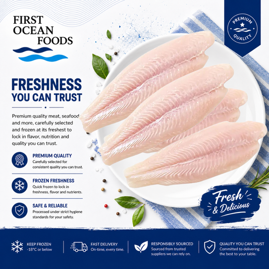 (First Ocean Foods) Frozen Dory Fish Sutchi Fillet - 1KG (15% OFF SAVE $2.24)