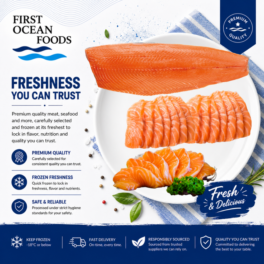 (First Ocean Foods) Fresh Chilled Salmon - Sashimi Grade