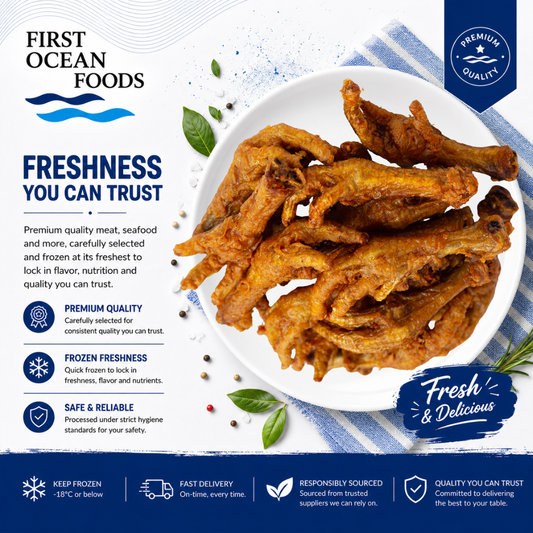 (First Ocean Foods) Frozen Fried Chicken Feet - 1kg