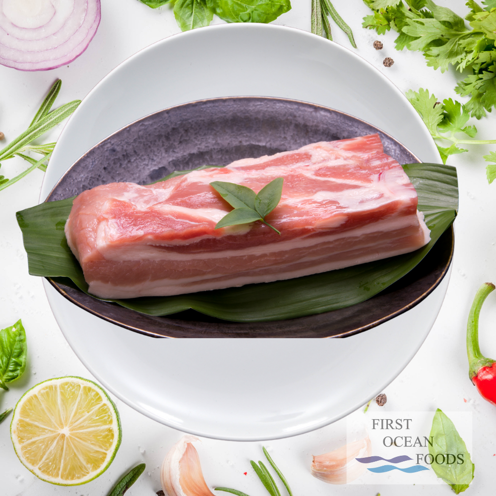 Frozen Pork Belly Skin on - 1KG + - (20% OFF SAVE $2.69)