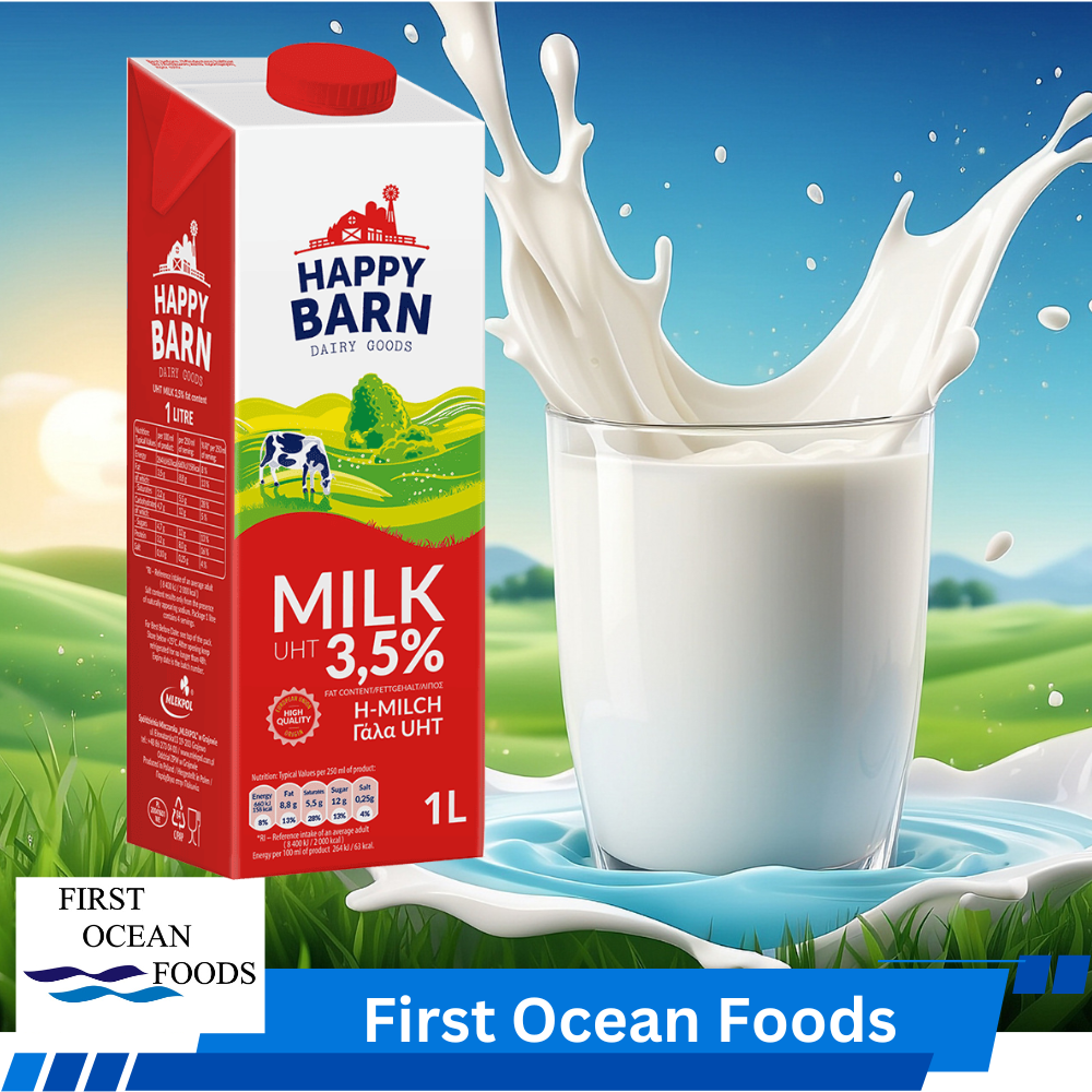 (First Ocean Foods) Happy Barn Full Cream Milk 1L