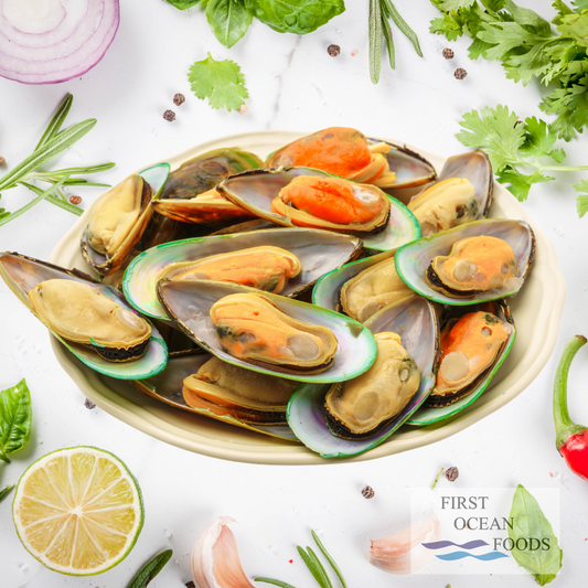 Half Shell Green Mussel (Partially cooked) 1kg - (30% OFF SAVE $6.57)