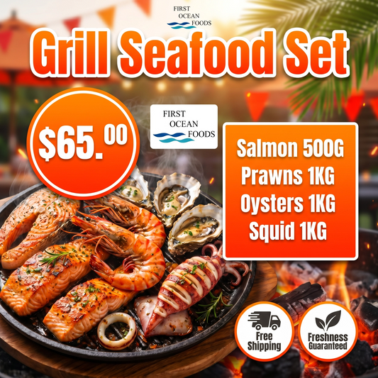 (First Ocean Foods) Grill Frozen Raw Seafood Set