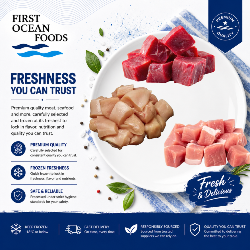 3-In-One Meat Cube Deal (Pork, Beef, & Chicken Cubes 500g)