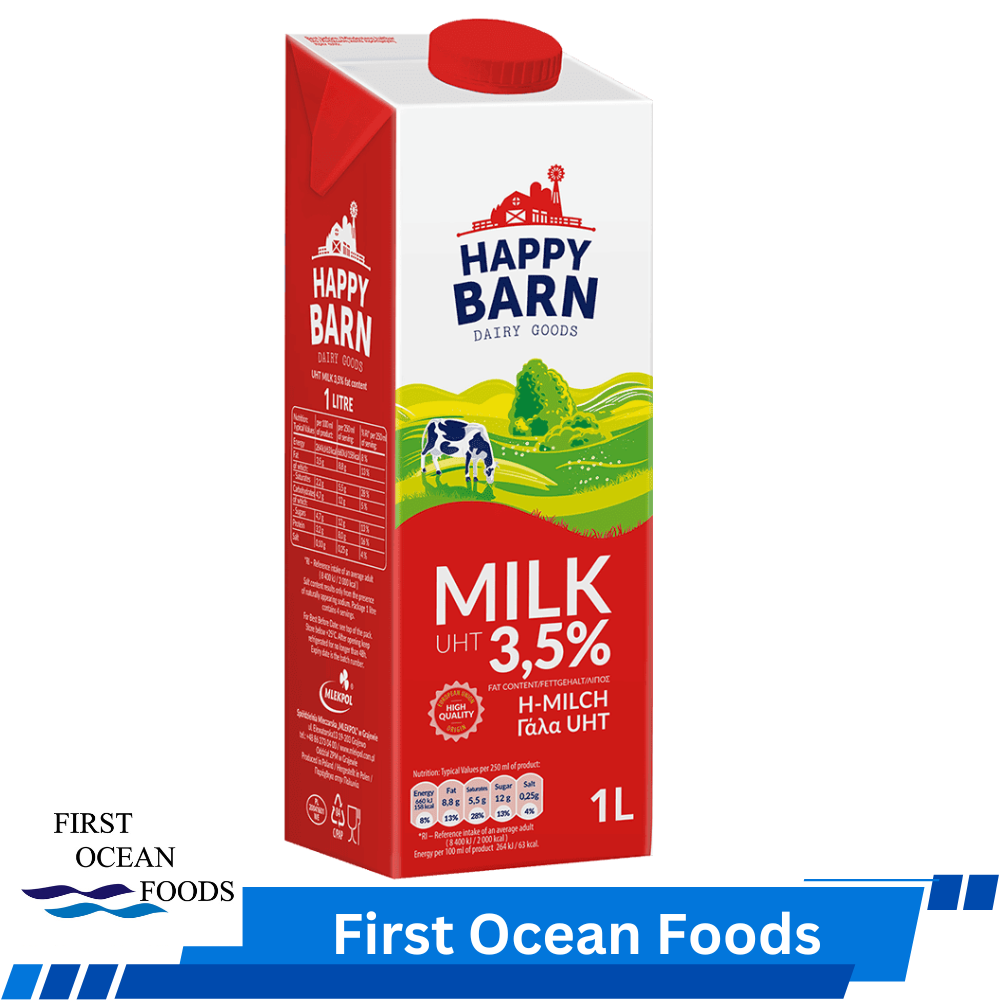 (First Ocean Foods) Happy Barn Full Cream Milk 1L