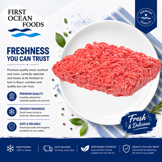 (First Ocean Foods) Frozen Premium Minced Beef - 2KG