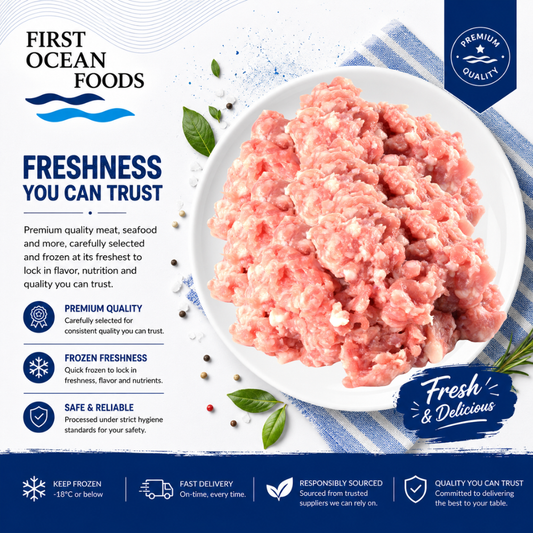(First Ocean Foods) Frozen Minced Pork - 2KG (15% OFF SAVE $4.32)