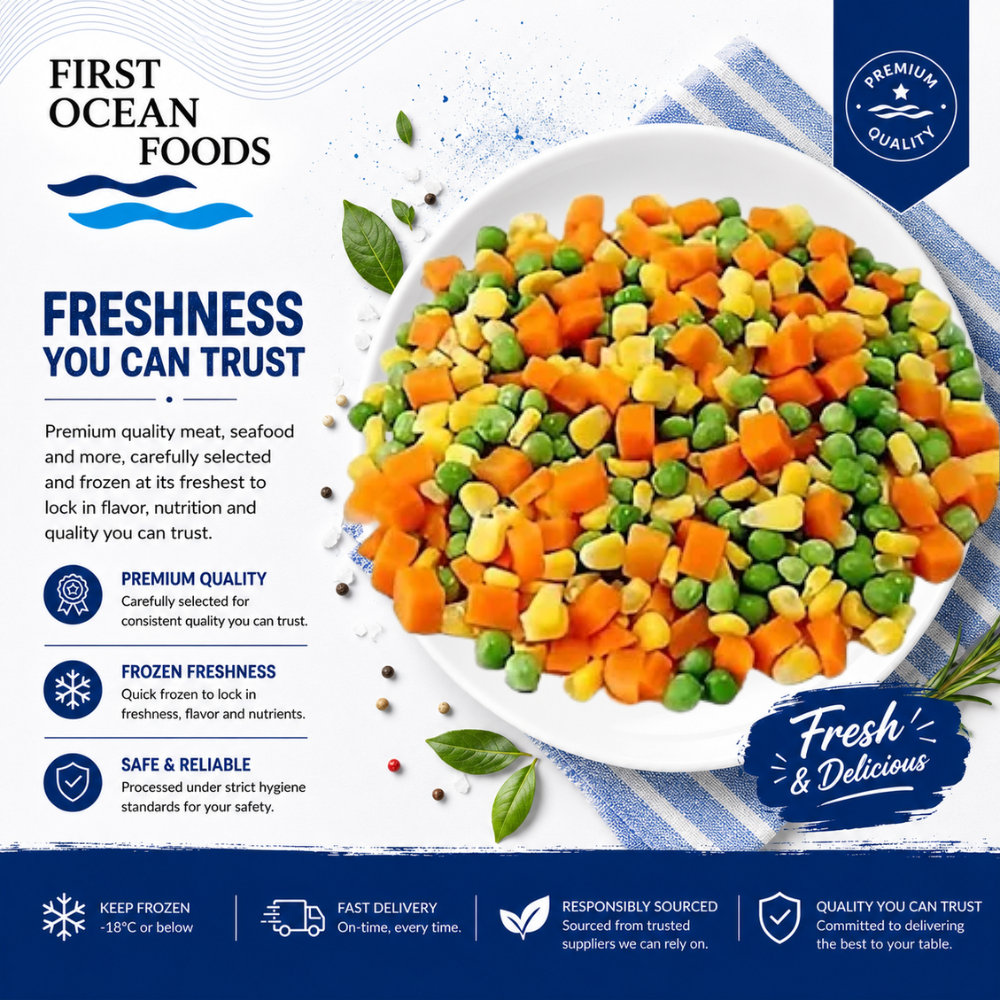 (First Ocean Foods)  Frozen Mixed Vegetable - 1kg