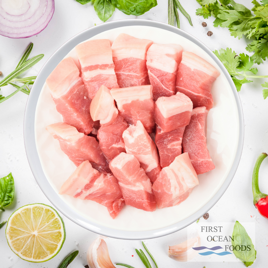 Freshly Frozen Pork Belly Cube - Aprox 1KG +- (20% OFF SAVE $2.88)