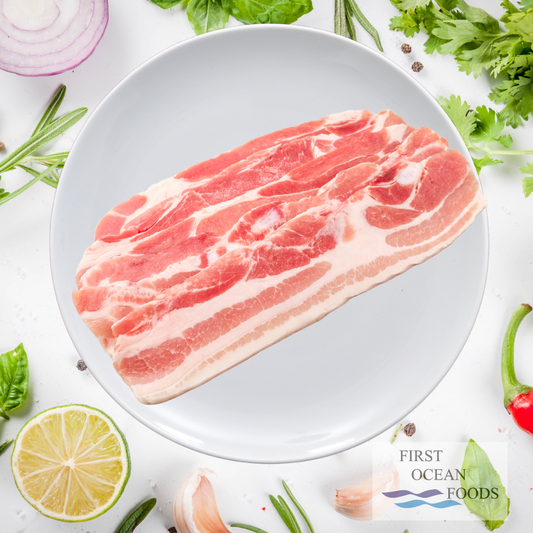 Frozen Pork Belly Sliced - 1KG +- (20% OFF SAVE $3.36)