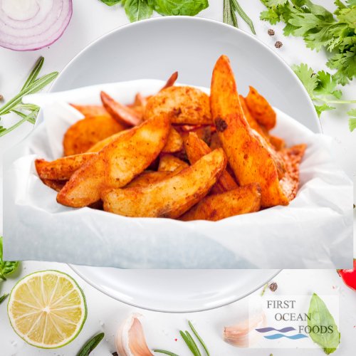 Frozen Seasoned Potato Wedges - 1KG