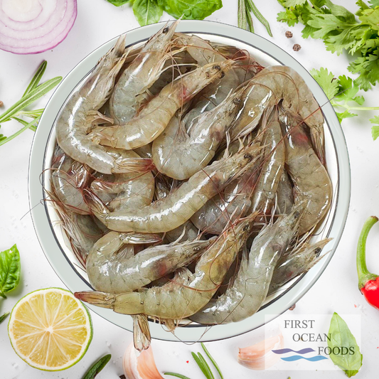 (First Ocean Foods) VANNAMEI HOSO SHRIMP 31/40 - 2KG  FREE Crab Stick 250g