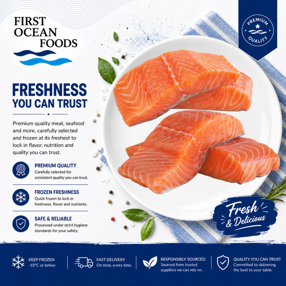 (First Ocean Foods)  Frozen Salmon Fillet - 500g
