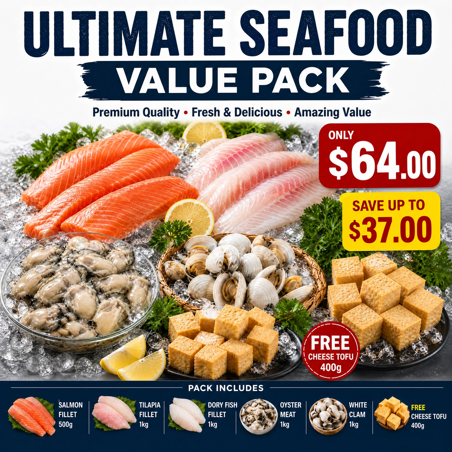 (First Ocean Foods) Ultimate Seafood Value Pack