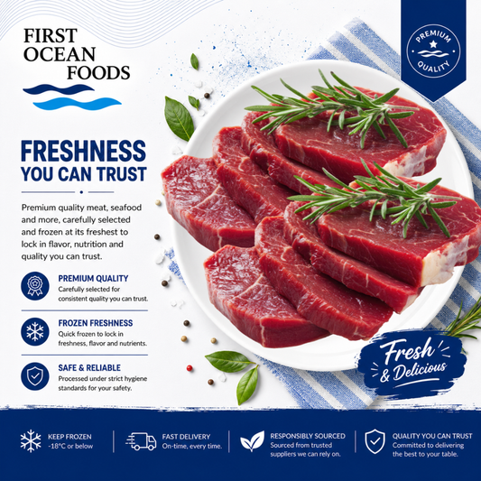 (First Ocean Foods) Frozen Beef Chuck Tender Sliced - 2KG