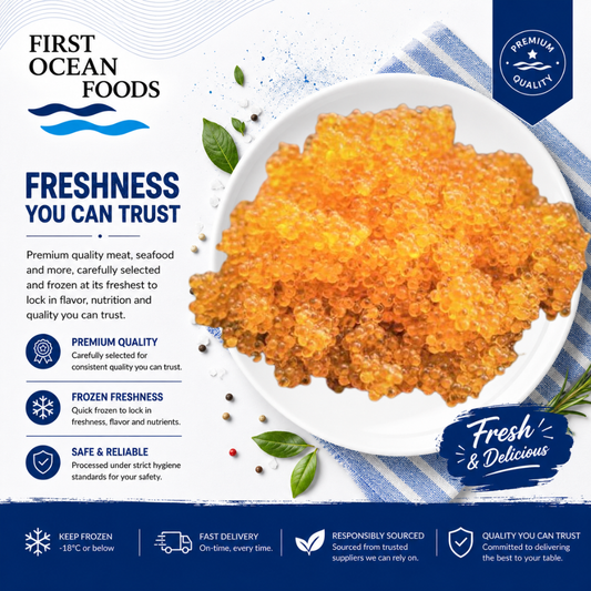 (First Ocean Foods)  Tobiko Orange - 500G