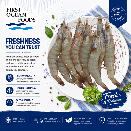 Frozen Vannamei Prawn HOSO (Medium) - 1KG