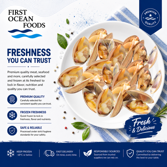 (First Ocean Foods)  Frozen White Clam - 1kg